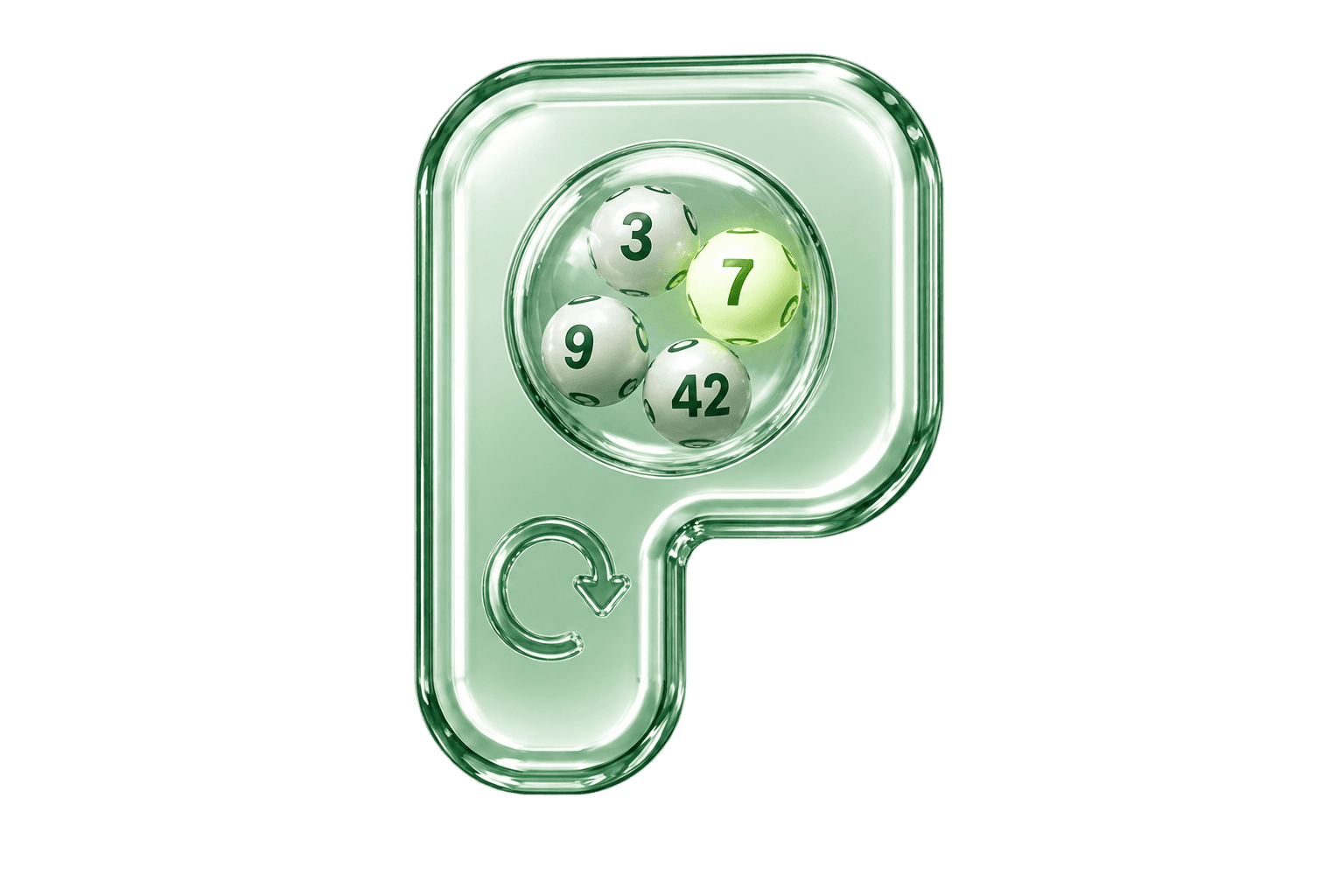 Glass Pons Lottery logo with a winner and redemption mark